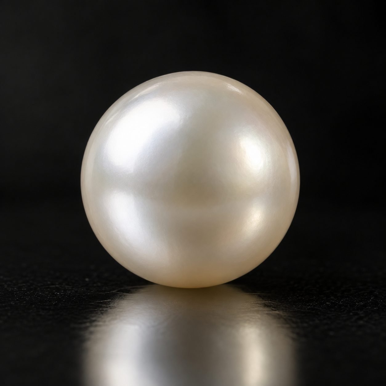 Pearl gemstone on a dark surface